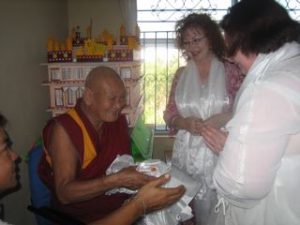 Mynavati with the monks