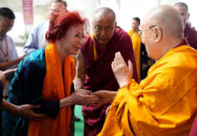Receiving Blessings from His Holiness the Dalai Lama